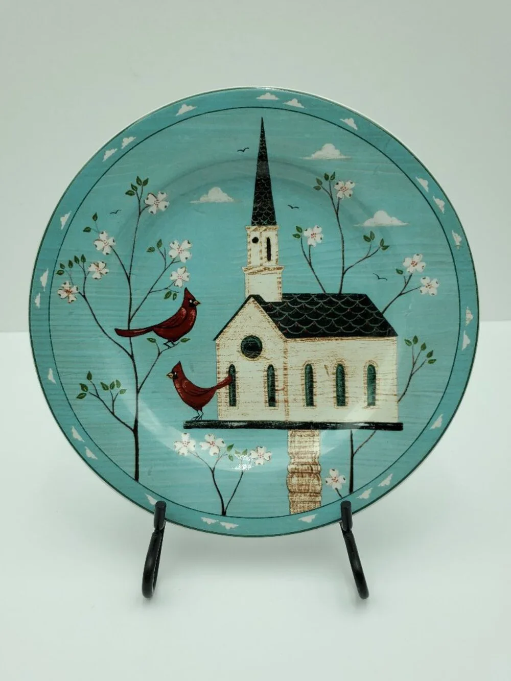 Sakura Birdhouse Salad Plates Warren Kimble Birds Dessert Small Luncheon Plates